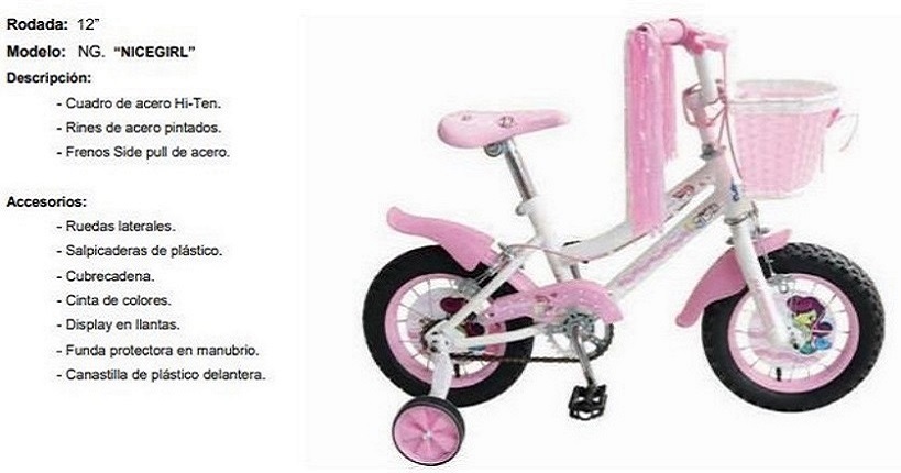 Bicicleta NICEGIRL Ring 12